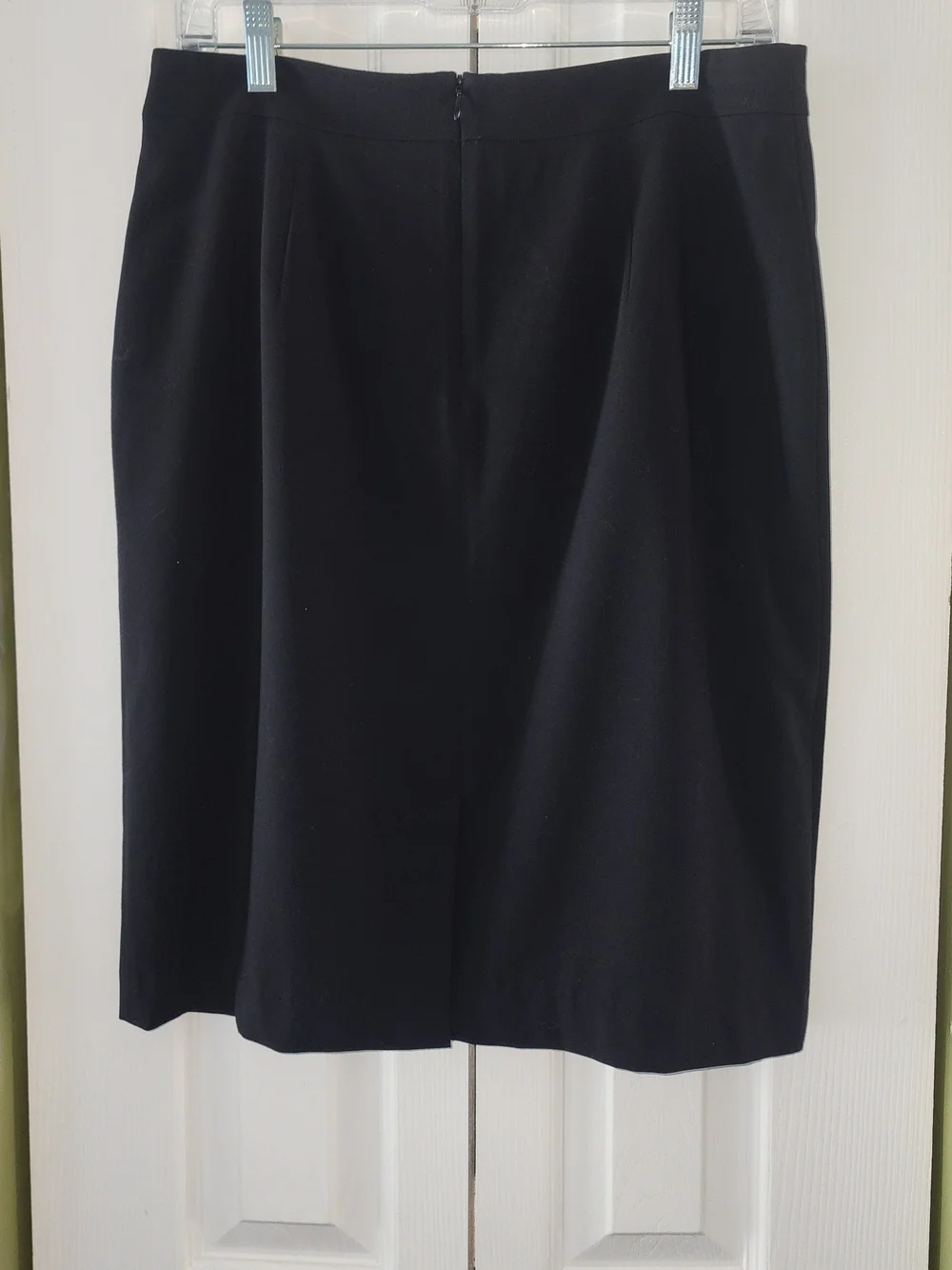 Punk Inspired Bold Pencil Skirt with Silver Eyelet Accents Size 10